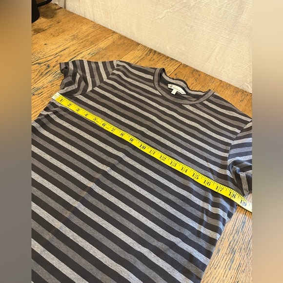 Tilley Grey Striped Stretch Cotton T-Shirt size M - Picture 3 of 6